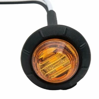 1pcs 34 amber yellow small round side marker lights 3led button lamps lorry 12v