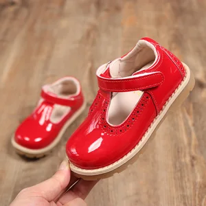 Children Shoes Baby Girls Glossy Retro Leisure Shoes Soft Bottom Leather Shoes Princess Shoes Spring in USA (United States)