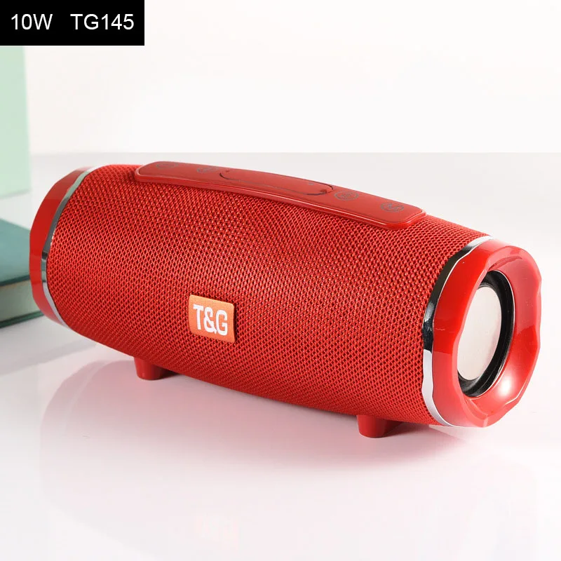 20 Вт Портативный беспроводной Bluetooth динамик водонепроницаемый динамик Поддержка FM радио TF карта Открытый ремешок с сабвуфером Колонка динамик - Цвет: TG145 RED