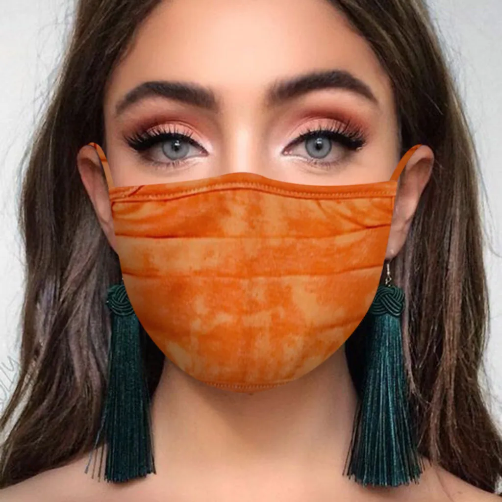 Маска для лица с разноцветным принтом модная дышащая Солнцезащитная защиты от