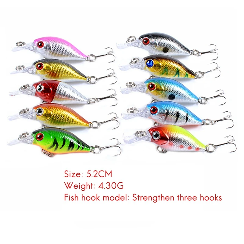 

43Pcs Mixed Fishing Lure Bait Set Wobbler Crankbaits Swimbait Minnow Hard Baits Carp Fishing Tackle
