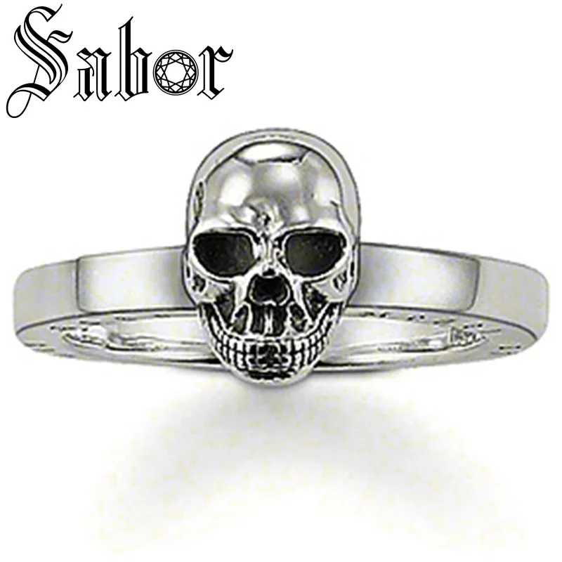 Кольцо Череп серебряный цвет Rebel Панк мода подарок для женщин женская оптовая