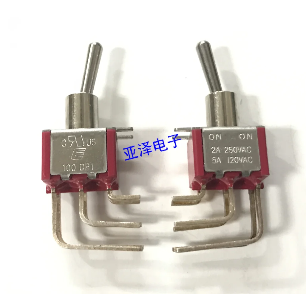 

DPDT deliwei 100dp1 shaking switch 2-pole 2-gear left and right toggle switch vertical button switch