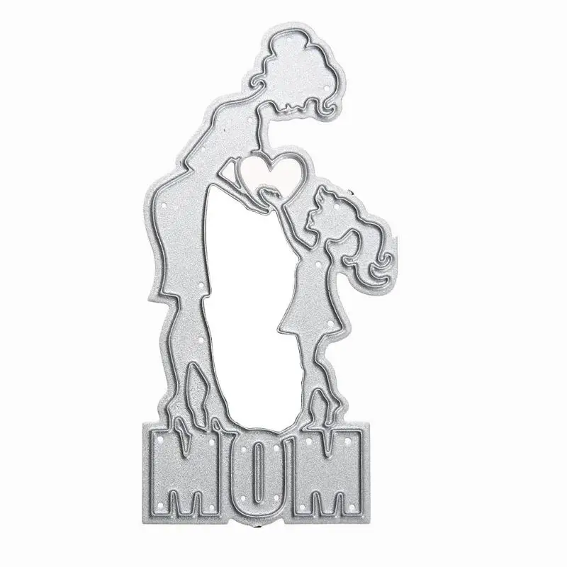 Детский трафарет с сердечком для мамы металлический рукоделия альбом