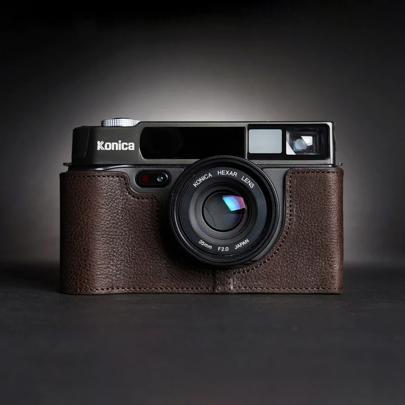 Чехол ручной работы из натуральной кожи для камеры KONICA Hexar AF