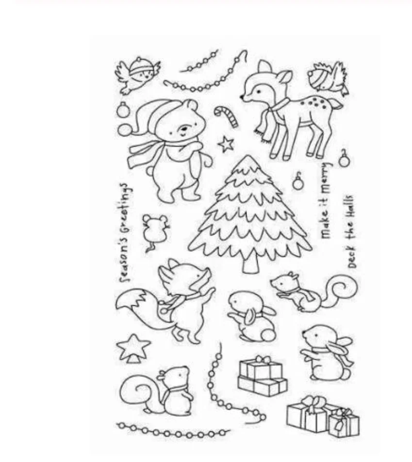 Маленькие животные прозрачный силиконовый штамп/печать для сделай сам