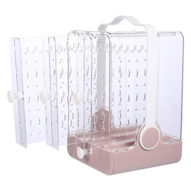 

1pc Transparent Jewelry Box Dustproof Jewelry Holder Necklace Organizer