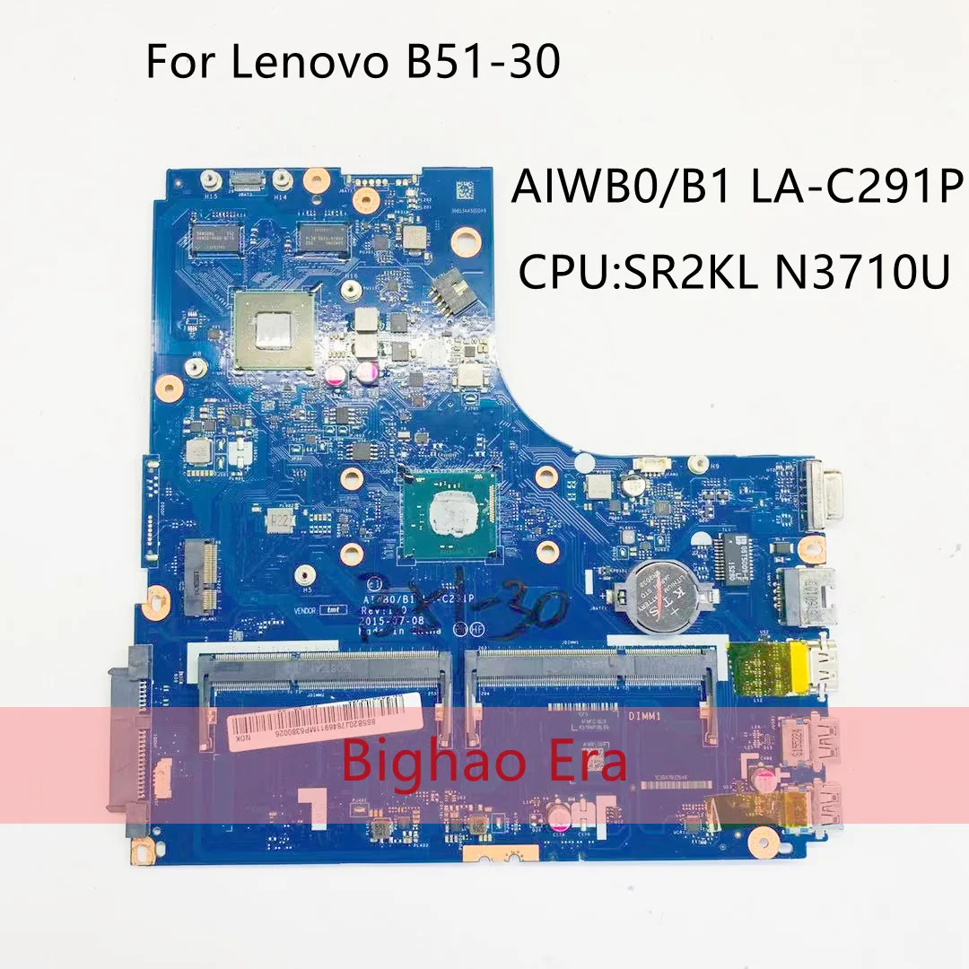 

5B20M14034 mainboard For Lenovo Ideapad B51-30 AIWBO/B1 LA-C291P Laptop Motherboard with SR2KL N3710 CPU 2GB Free Shipping