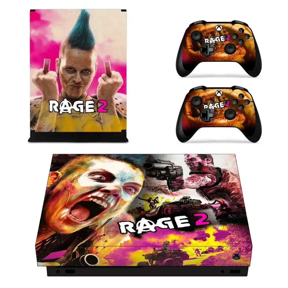 Для Xbox One X стикер s Rage 2 виниловое покрытие Наклейки Обложка Pegatinas Adesivo для one