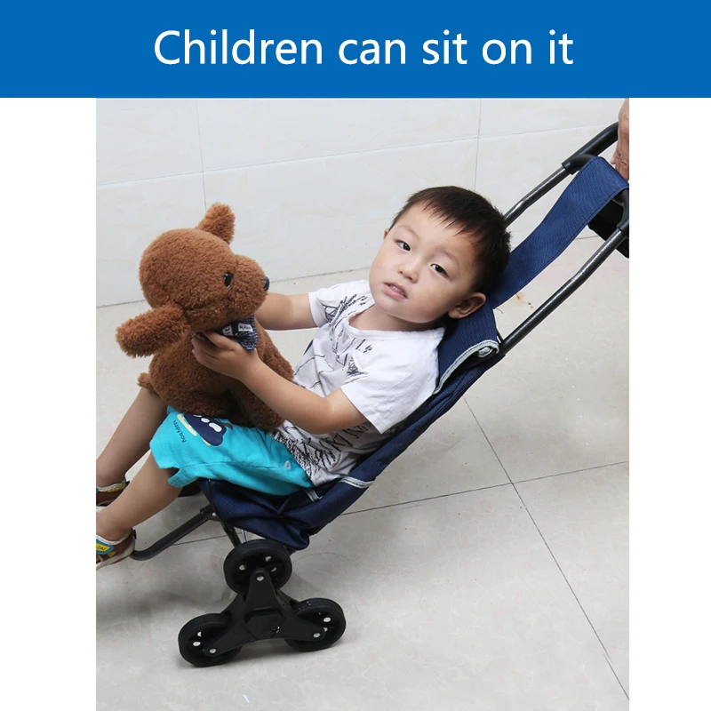 Тележка на колесиках Женская корзина складная для покупок пожилых Лестницы