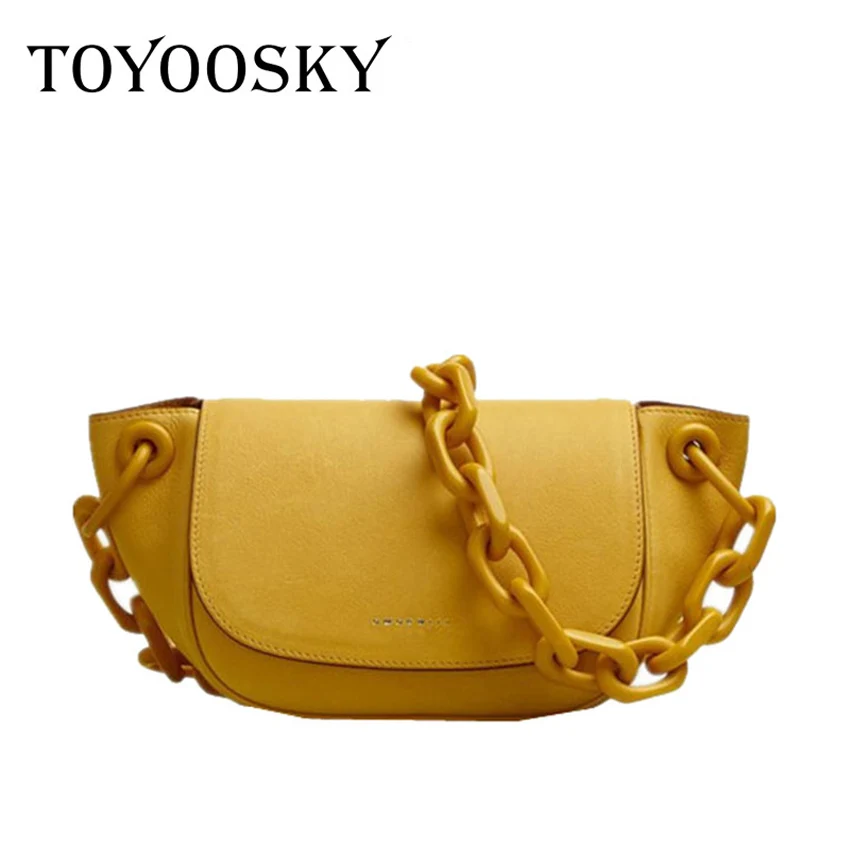 Винтажная модная сумка TOYOOSKY через плечо с акриловой цепочкой роскошные сумки