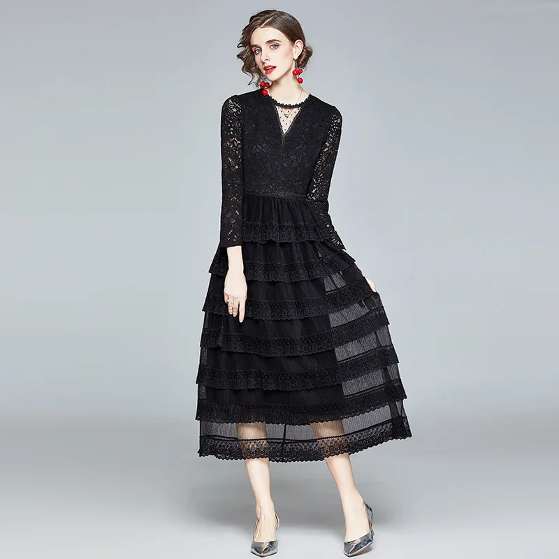 

Новинка 2020, женская одежда на весну и осень, кружевное приталенное облегающее платье социалитового цвета с рукавом три четверти, длинное пл...