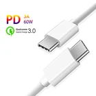 Type-C Type C кабель для Macbook Pro Samsung S20 S10 Google Pixel 4 3 PD 100W QC3.0 Быстрый зарядный кабель для передачи данных USB-C Type-C провод шнур