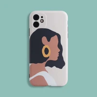 luxury abstract illustration retro women white phone case for iphone 11 pro max 7 8 plus x xr xs max se art soft silicone cases