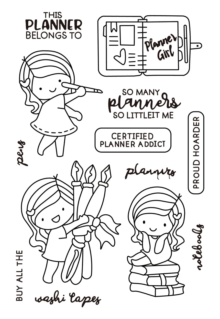 

Girl and boy Transparent Clear stamps and metal cutting dies