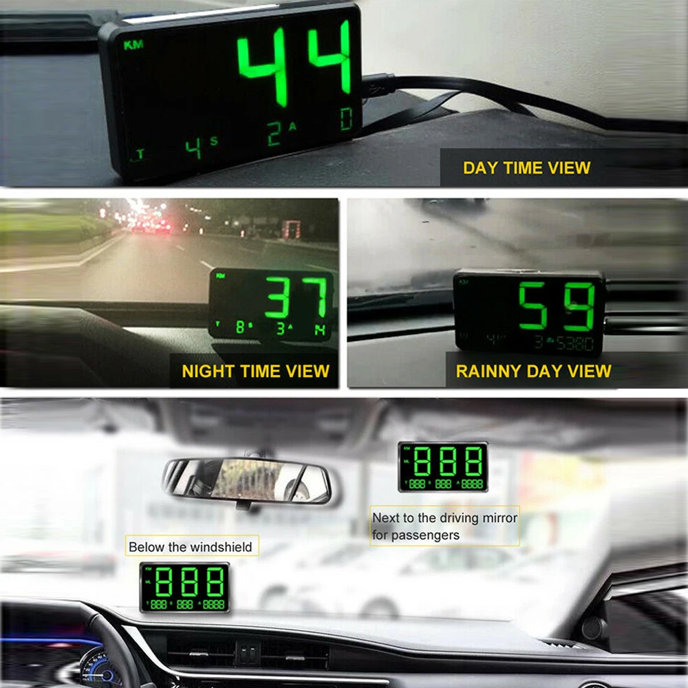 Автомобильный дисплей C80 GPS измеритель скорости электроника большие шрифты