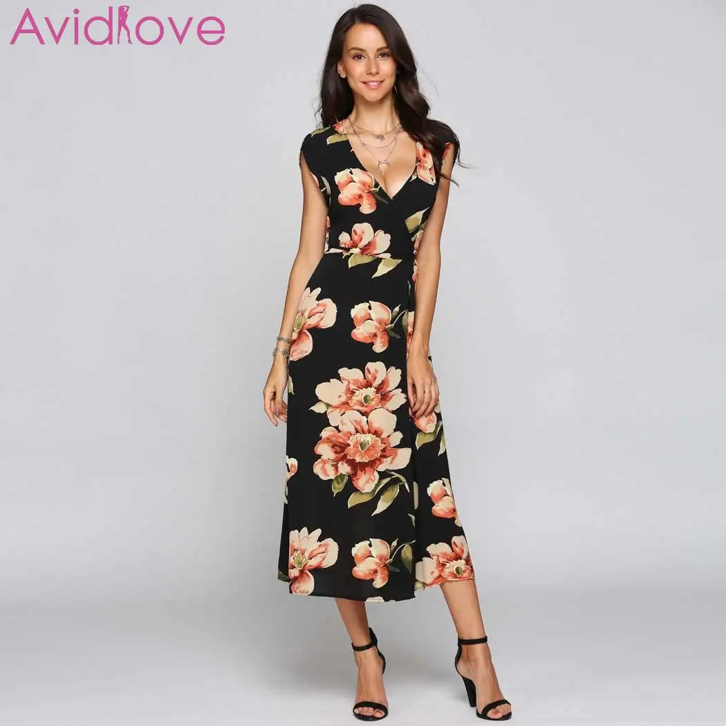 Женское Повседневное платье средней длины с рукавом крылышком v образным вырезом