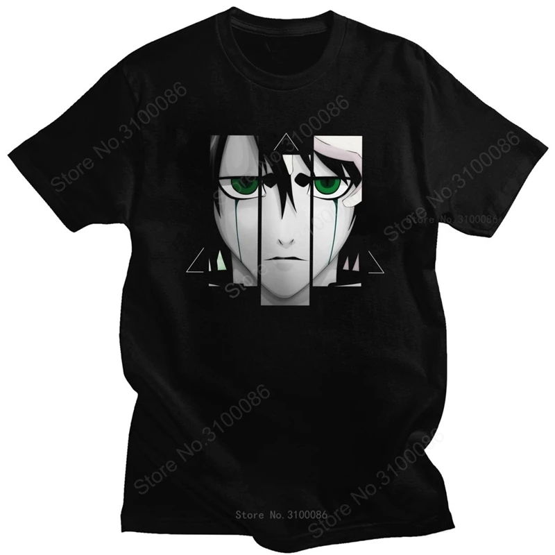 

Ulquiorra Cifer Tshirts Men Cotton Anime Manga Bleach Tee Tops Adult Cool Short Sleeve Fashion T-shirt Fans T Shirt Merchandise