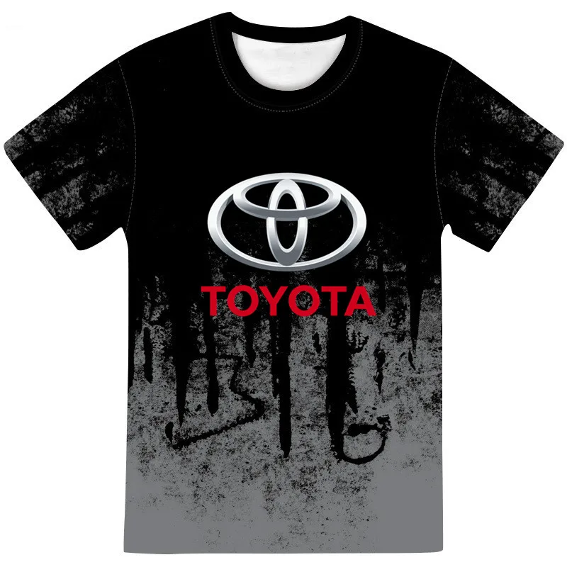 

Camiseta de verano divertida para hombre y mujer, camisa de manga corta con estampado de letras 3D de Toyota Motor, talla grande