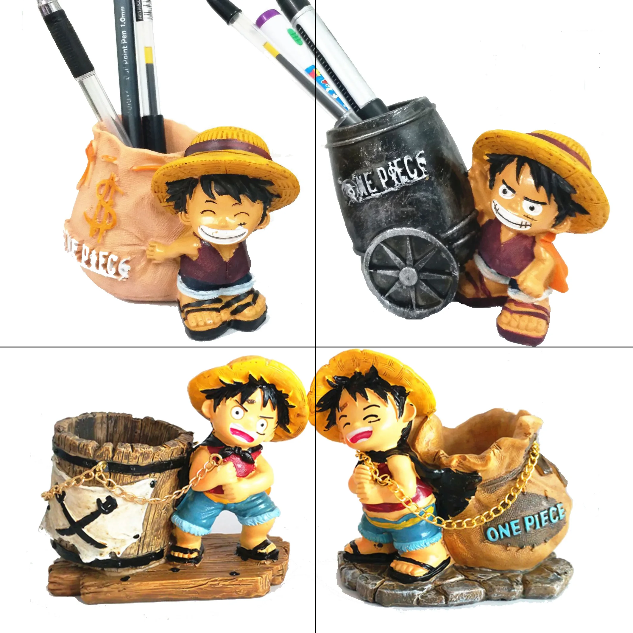 Один Кусок Луффи держатель ручки для офиса креативные изделия из смолы японские