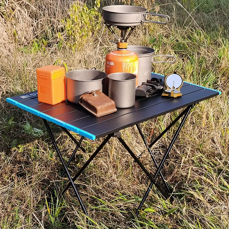 

On Sale Aluminum Alloy Portable Table Outdoor Furniture Foldable Folding Camping Hiking Desk Traveling Outdoor Furniture Table