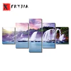 5 шт. алмазов картина романтический фиолетовый водопад натуральный набор декорации Алмазная вышивка камни в форме ромба Стразы Арт Декор для дома