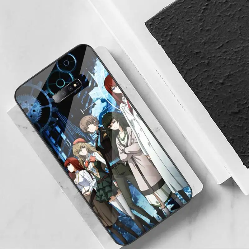 

Steins Gate anime cartoon Phone Case Tempered glass For Samsung S6 S7 edge S8 S9 S10 e plus note8 9 10 pro