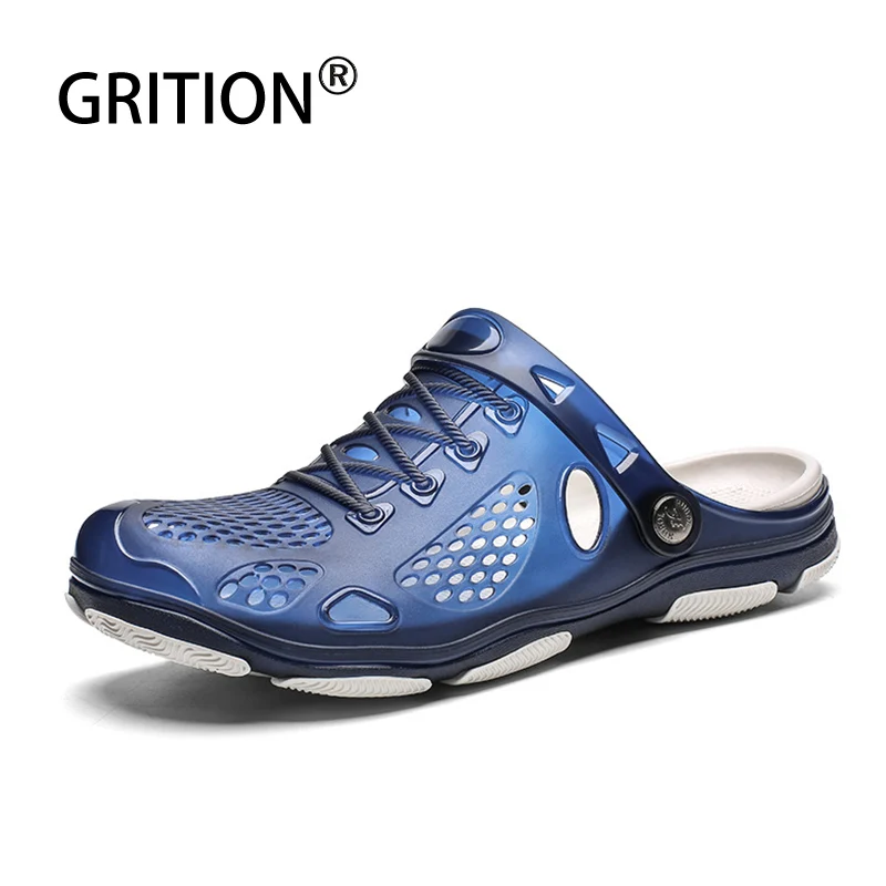 GRITION/мужские сандалии быстросохнущие повседневные резиновые сабо Мужская обувь