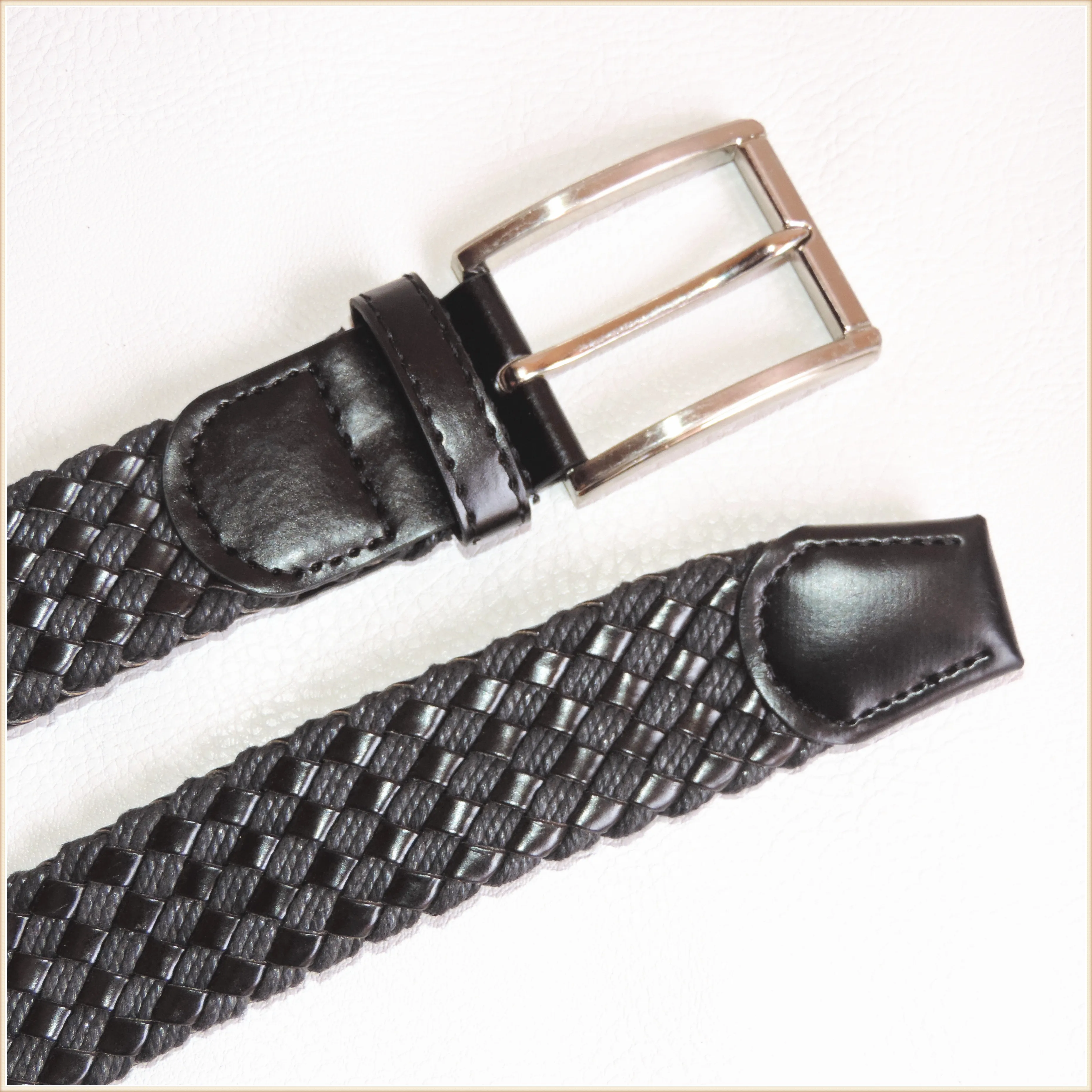 

Men's braided belt Fashion pin buckle belts for men quality luxury designer handwoven waist belts men casual braided