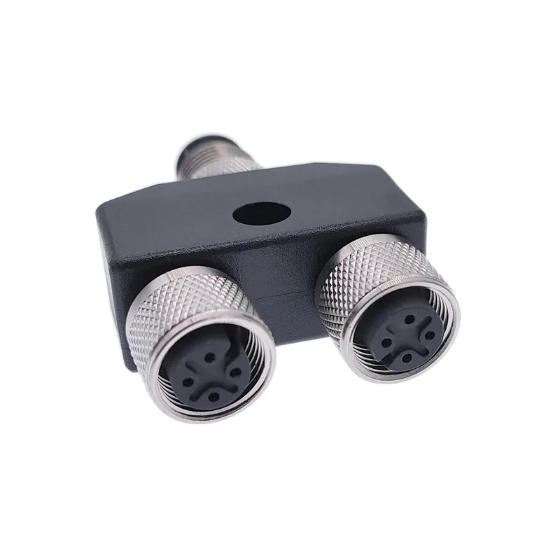 M12 трехходовая труба водонепроницаемый сенсор разъем для преобразования штекер 4