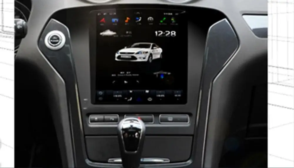 Tesla стиль 10," большой экран мультимедиа для Android плеер головное устройство для Ford Mondeo MK4 2007-2012 Автомобильный GPS Радио стерео без dvd