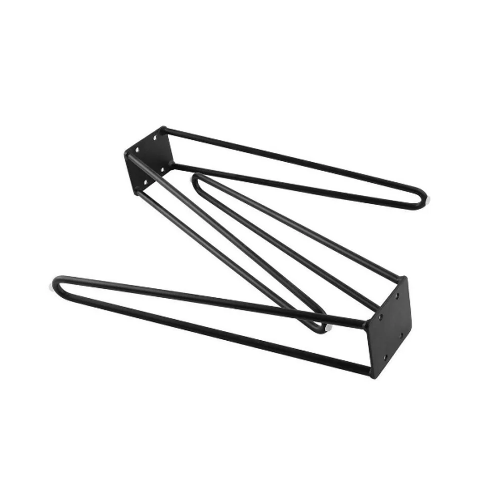 

2pcs Protector Feet Table Legs Mulitfunctional For Bench DIY Furniture Accessories Heavy Duty Chair Black Easy Install Iron Art