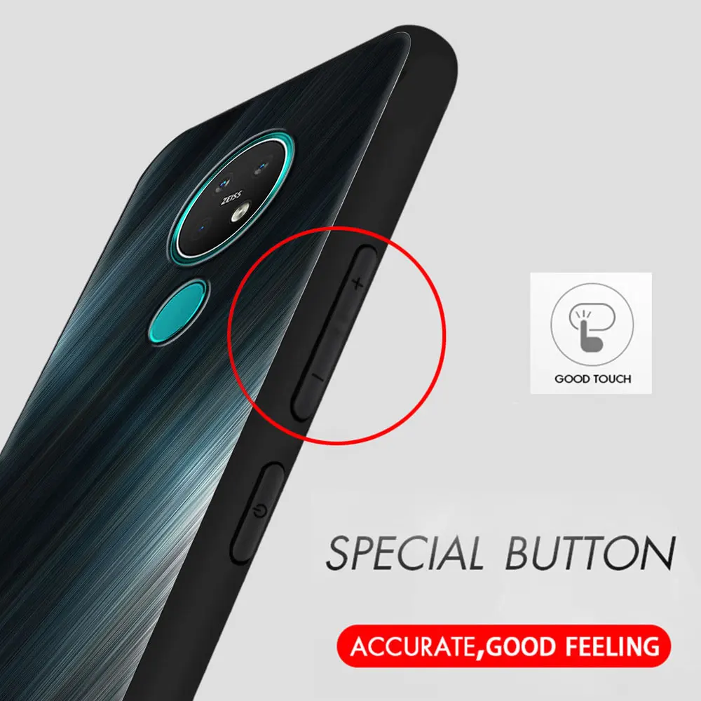 Dark Brushed Metal Texture Cell Phone Case for Nokia 5.4 7.2 3.4 5.3 2.3 3.2 8.3 5G 2.4 2.2 4.2 1.3 1.4 C20 G20 X20 Cover Coque
