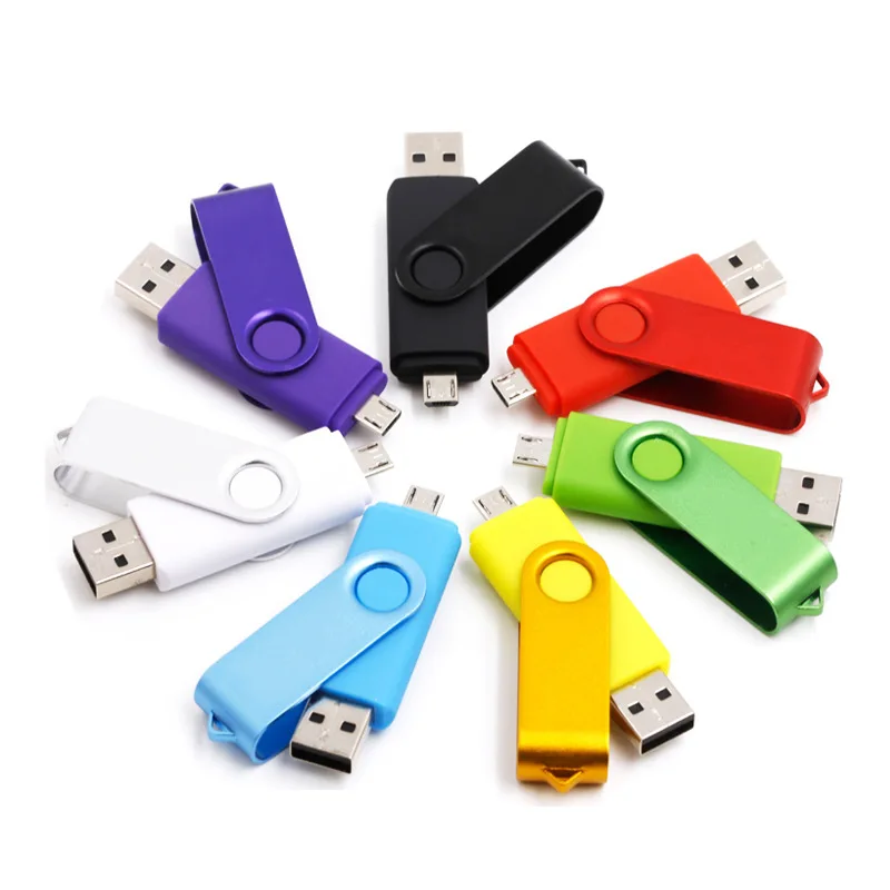 Металлические Usb-флеш-накопители поворот на 360 ° Type-C OTG для телефона