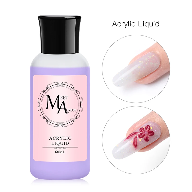 MEET ACROSS 60ml UV Gel Nail Polish Remove Acrylic Cleaner Excess Surface Sticky Residue Remover Tool | Красота и здоровье