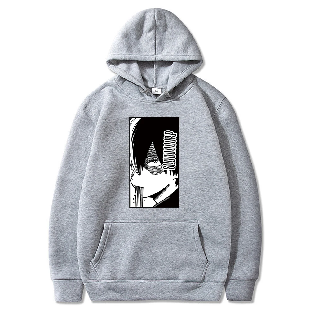

Todoroki Hooded Sweatshirt My Hero Academia Shoto Just Slurps His Noodles Harajuku Anime Cosplay Men Streetwear Hoodie
