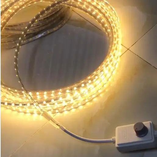 Суперъяркая светодиодная ленсветильник SMD5050 с регулируемой яркостью 220 В 1 м/5 м/10
