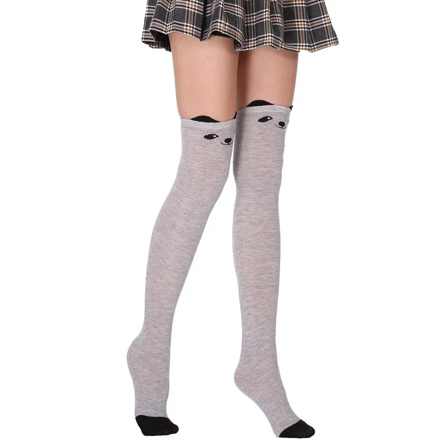 

New Sexy Striped Long Socks Women Over Knee Thigh High Over The Knee Stockings Ladies Girls Warm Knee Socks Pure Cute Cat Socks
