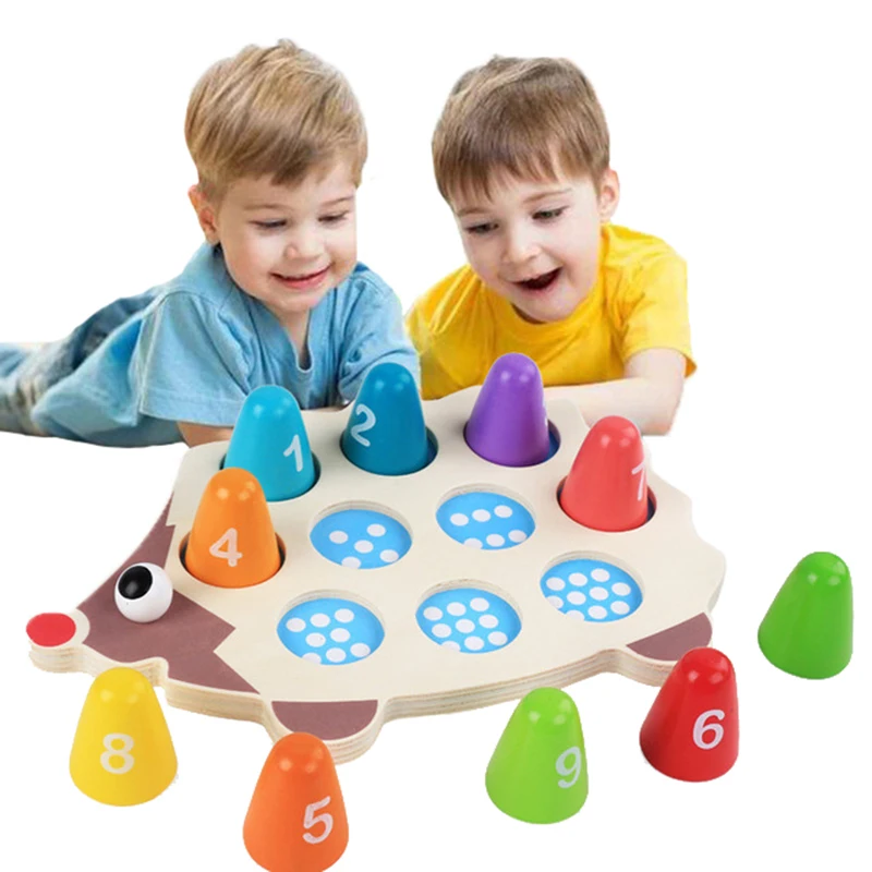 

Baby montessori digital wooden education board toy early learning game paired digital hand-brain formation colorful gifts for th