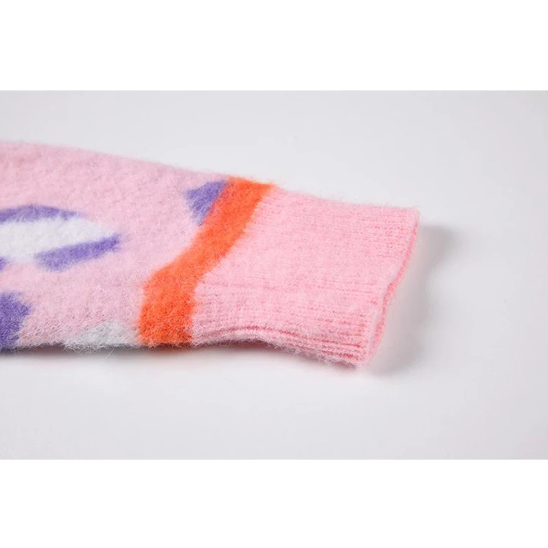 Пуловер женский трикотажный с круглым вырезом и длинным рукавом | Женская одежда