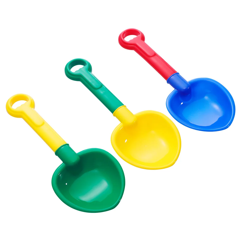 

TOYANDONA 3pcs PP Sand Shovel Scoops Beach Toys Sand Toys Lightweight Kids Sand Scoop Shovels (Random Color)