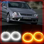 Для Mercedes Benz C-CLASS W203 C230 C240 C320 C55 C30 хлопок переключатель двухцветсветодиодный ангельский глаз белый Янтарный указатель поворота