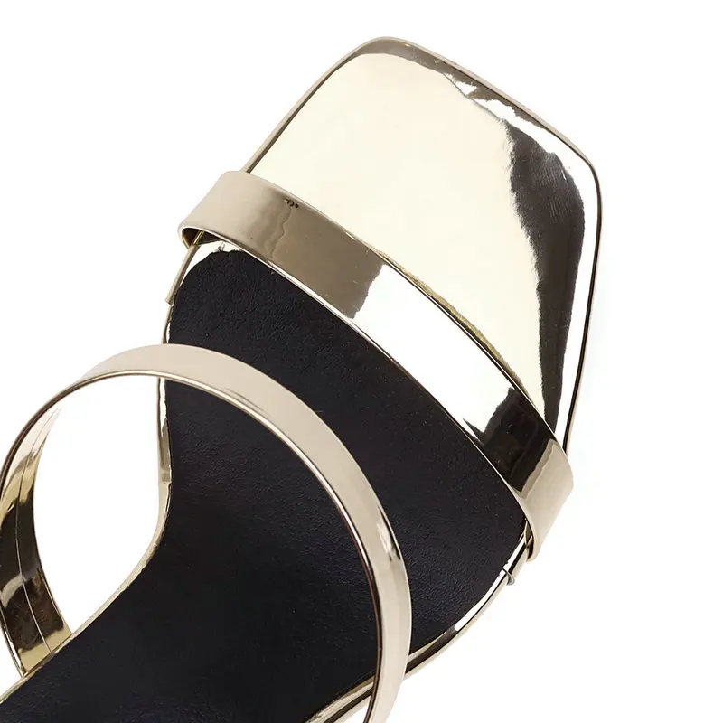 Новейшая модель Обувь из искусственной кожи Женские босоножки Модные на высоком