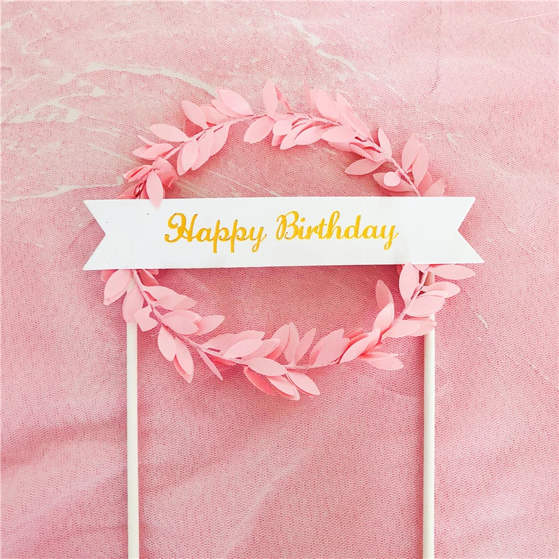 1 шт. цветочный венок топпер для торта кекс сделай сам топ флажки Baby Shower 1-й день
