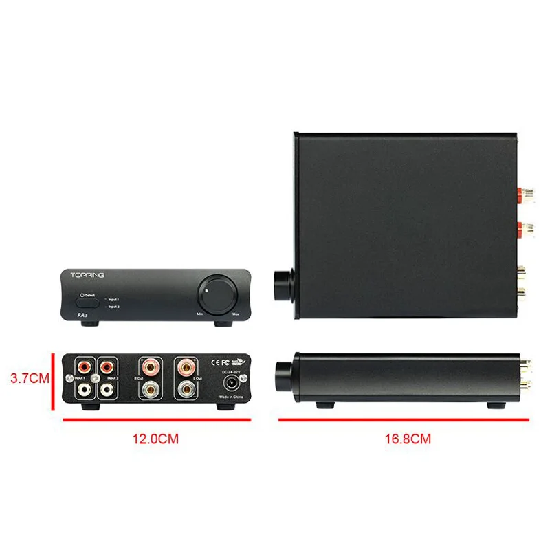TOPPING PA3 настольные наушники Ampilifer HiFi 2x AUX вход 2x80 Вт выход цифровой усилитель |
