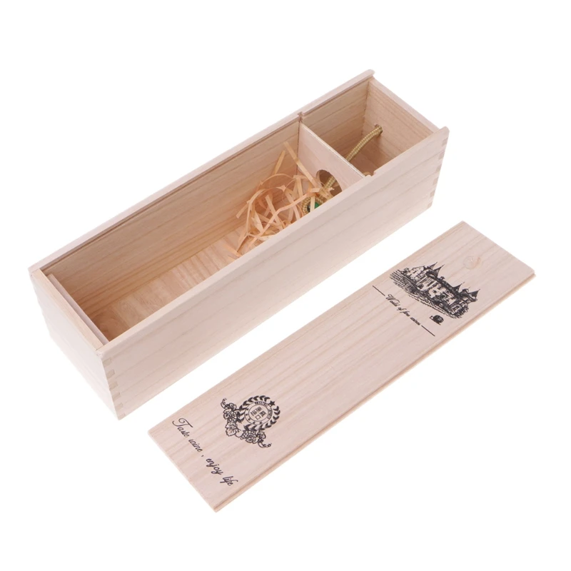 

High-Quality Custom-Made Pine Wood Red Wine Carrier Gift Packing Box