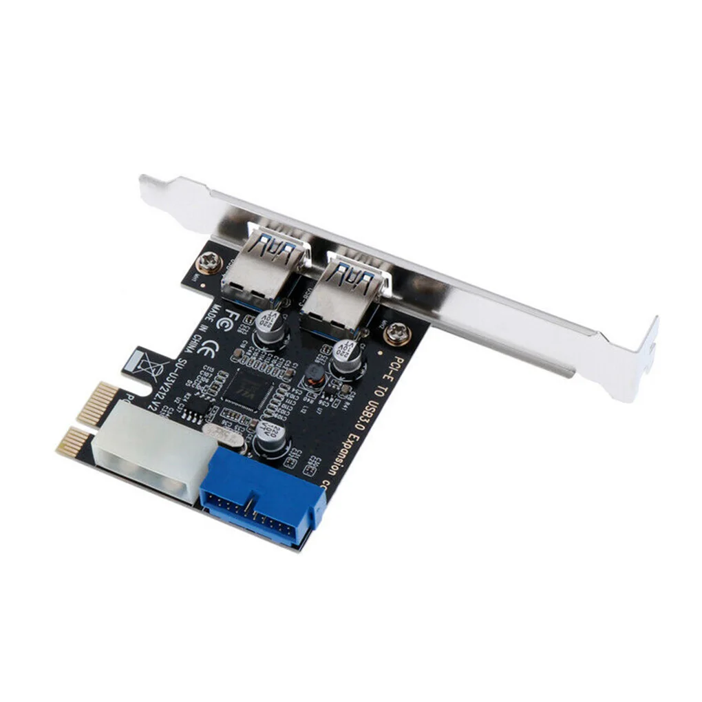 USB 3 0 PCI-E адаптер расширения 2 порта USB3.0 Hub внутренний 20-контактный разъем Для PCIE PCI