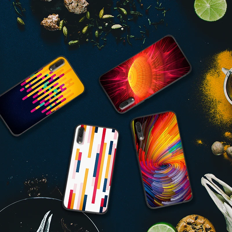 Для huawei Nova 2i 3i 5i абстрактный красочный взрывной дизайн линии Y7 2018 Y9 Prime 2019 mate 10 20 Pro