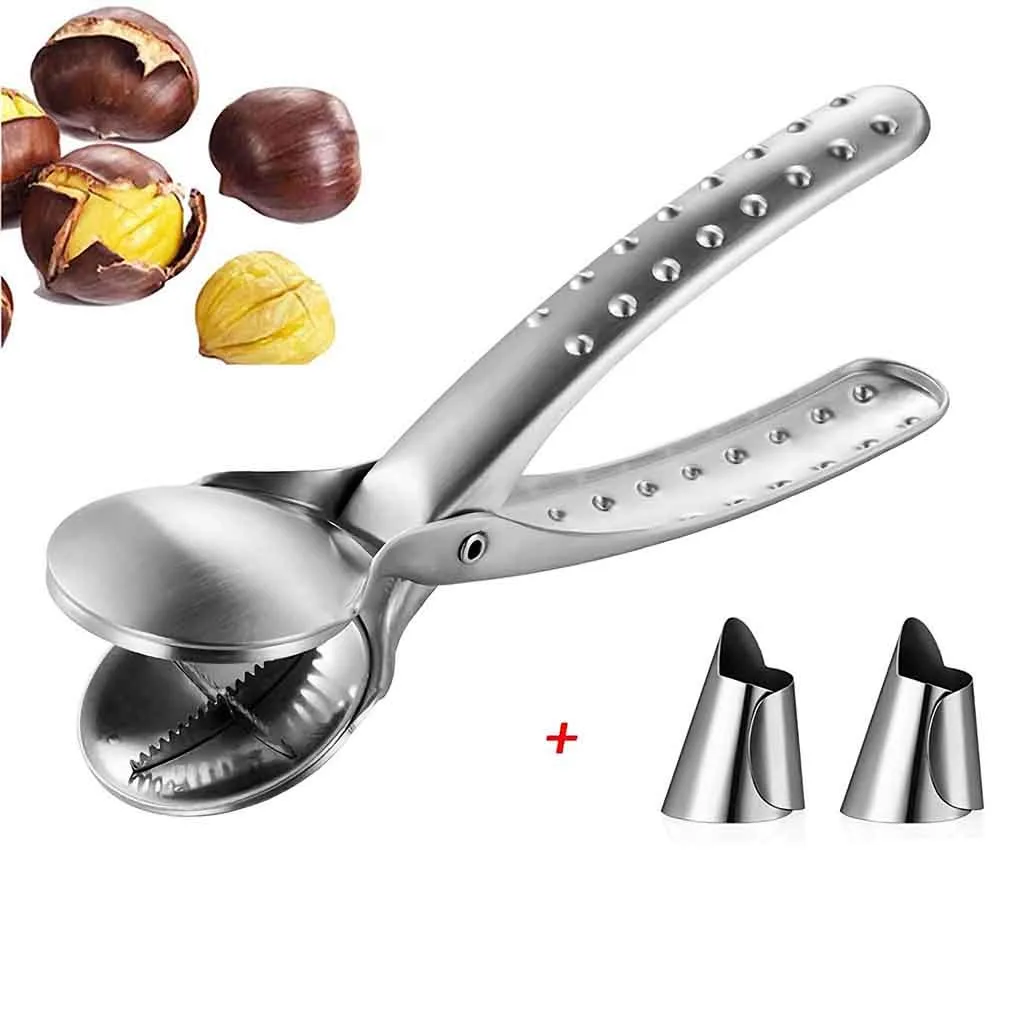 

Quick Chestnut Clip Nut Cracker Opener Sheller Walnut Pliers Metal Cutter Stainless Steel Chestnut Clip kitchen Tools