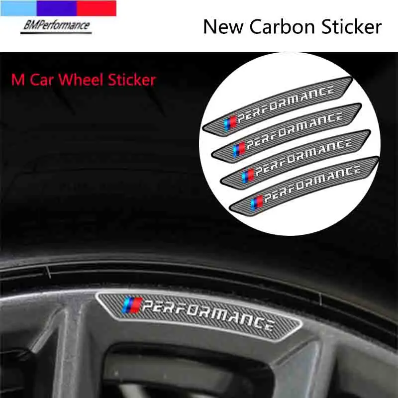 

4pcs New Carbon Fiber M Power Car Wheel Sticker For Bmw X5 E70 X6 E71 E72 G20 G30 G31 G38 G15 G32 G11 G12 G01 G02 G05 G06 G03